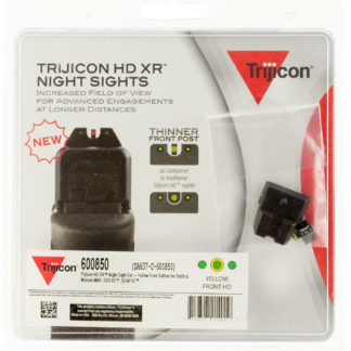 Trijicon 600850 HD XR Night Sights  Green/Tritium Yellow Outline Front Sight-Green Tritium Black Outline Rear Sight Smith & Wesson M&P/M&P M2.0/SD9 VE