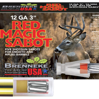 Brenneke SL123RMS Red Magic  12Gauge 3" 1oz Sabot Slug Shot 5 Per Box/50 Case