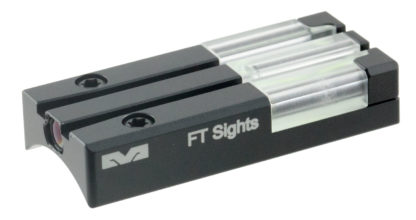 Meprolight USA 631303108 FT Bullseye Rear Sight Green Tritium FO/Black Frame Fits Remington R1, Dovetail Mount