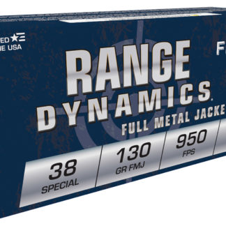 Fiocchi 38A Range Dynamics  38Special 130gr Full Metal Jacket 50 Per Box/20 Case