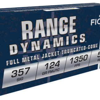 Fiocchi 357SIGAP Range Dynamics  357Sig 124gr Full Metal Jacket 50 Per Box/20 Case