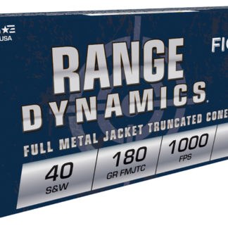 Fiocchi 40SWD Range Dynamics  40S&W 180gr Full Metal Jacket Truncated Cone 50 Per Box/20 Case