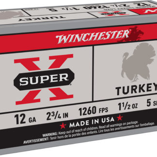 Winchester Ammo X12MT5 Super X Magnum Turkey 12Gauge 2.75" 1 1/2oz Copper Plated 5Shot 10 Box/10 Case