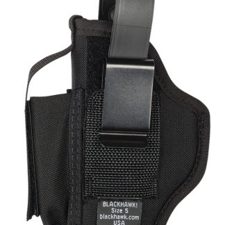 Blackhawk 40AM02BK Multi-Use  IWB/OWB Size 02 Black Cordura Belt Clip Fits DA Revolver Fits 3-4" Barrel Ambidextrous