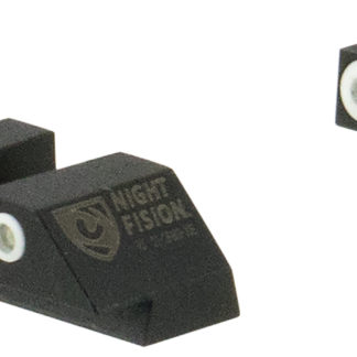 Night Fision GLK003007WGW Tritium Night Sights For Glock  Green Tritium White Outline Front Sight- Green Tritium White Outline Rear Sight Glock 42/43/43X