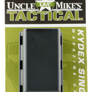 Uncle Mike's 50361 Kydex Single Mag Case Single Black Kydex Belt Clip 45 ACP 10mm Auto Belts 1.75" Wide