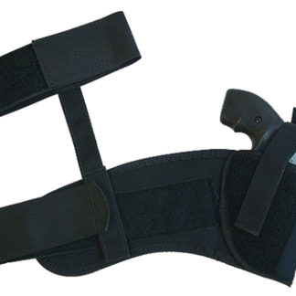 Uncle Mike's 88201 Ankle Holster Ankle Size 0 Black Kodra Nylon Velcro Fits Sm Frame 5rd Revolver w/Hammer Spur Fits 2" Barrel Right Hand