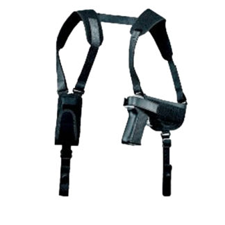 Uncle Mike's 77000 Pro-Pak Horizontal Shoulder Holster Shoulder Size 0 Black Nylon Harness Fits Sm/Med DA Revolver Fits 2-3" Barrel Right Hand