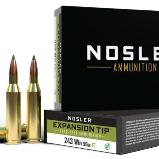 Nosler 40030 E-Tip Lead Free 243Win 90gr E Tip Lead Free 20 Per Box/10 Case