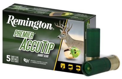 Remington Ammunition 20727 Premier AccuTip  12 Gauge 2.75" Sabot Slug Shot 5 Per Box/ 20 Cs