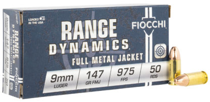Fiocchi 9APD Range Dynamics  9mmLuger 147gr Full Metal Jacket 50 Per Box/20 Case
