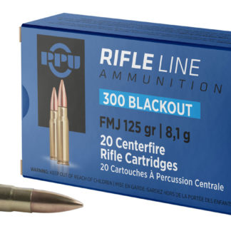 PPU PP300BF Standard Rifle  300Blackout 125gr Full Metal Jacket 20 Per Box/50 Case