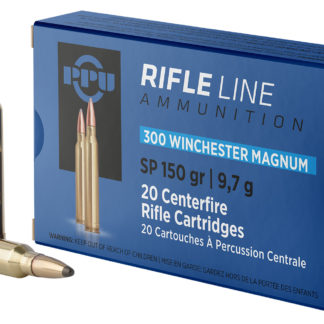 PPU PP3001 Standard Rifle  300WinMag 150gr Soft Point 20 Per Box/10 Case