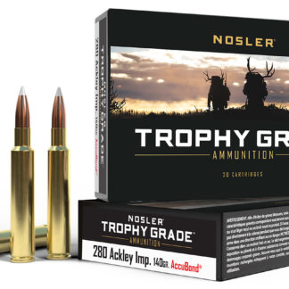 Nosler 60043 Trophy Grade  280Ackley Improved 140gr Nosler AccuBond 20 Per Box/10 Case