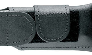 Safariland 123832 Horizontal Mag Pouch  Single Leather Hook & Loop Compatible With Glock 17/19/22/23/34/35