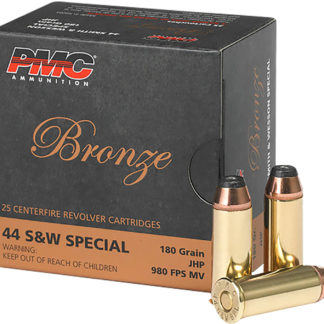 PMC 44SB Bronze  44S&WSpl 180gr Jacketed Hollow Point 25 Per Box/20 Case