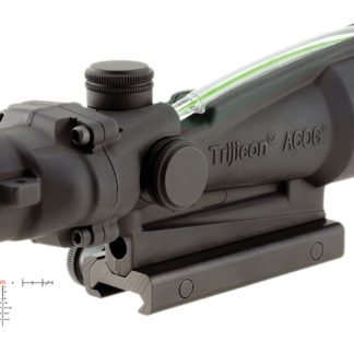 Trijicon 100155 ACOG  Black Hardcoat Anodized 3.5x 35mm Illuminated Green Horseshoe 308 Ballistic Reticle