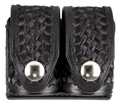 HKS 203BMBN SpeedLoader Case  Double Medium Black Hytrel Belt Loop Belts 2.25" Wide