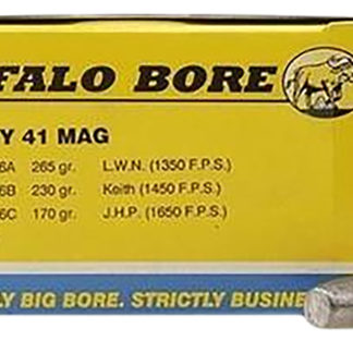 Buffalo Bore Ammunition 16A20 Heavy Strictly Business 41Rem Mag 265gr Hard Cast Lead 20 Per Box/12 Case