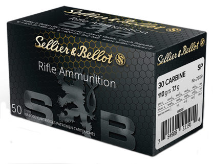 Sellier & Bellot SB30B Rifle  30Carbine 110gr Soft Point 50 Per Box/20 Case