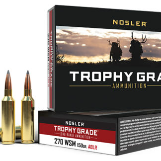 Nosler 60114 Trophy Grade Long-Range 270WSM 150gr Nosler Spitzer AccuBond Long Range 20 Per Box/10 Case