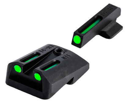 TruGlo TG131NT2 TFO  Green/Tritium/Fiber Optic Front Sight-Green/Tritium/Fiber Optic Rear Sight 1911 Government