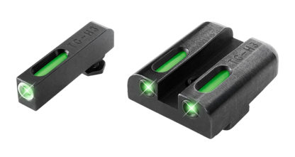 TruGlo TG13GL2A TFX  Black | Green Tritium & Fiber Optic White Outline Front Sight Green Tritium & Fiber Optic Rear Sight