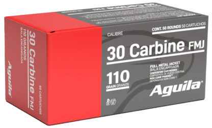 Aguila 1E302110 Target & Range  30Carbine 110gr Full Metal Jacket 50 Per Box/20 Case