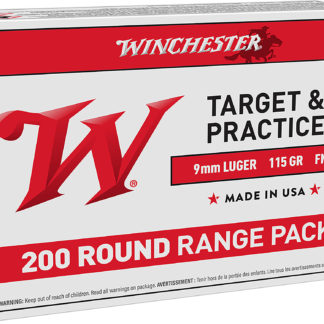 Winchester Ammo USA9W USA  9mmLuger 115gr Full Metal Jacket 200 Per Box/5 Case
