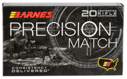 Barnes Bullets 30740 Precision Match  300Win Mag 220gr Open Tip Match Boat Tail 20 Per Box/10 Case