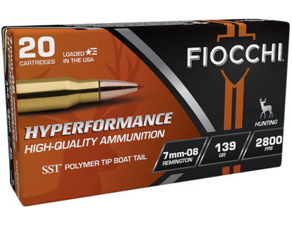 Fiocchi 7MM08HSA Hyperformance  7mm-08Rem 139gr Super Shock Tip 20 Per Box/10 Case