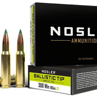 Nosler 40063 Ballistic Tip  308Win 165gr Spitzer Ballistic Tip 20 Per Box/10 Case