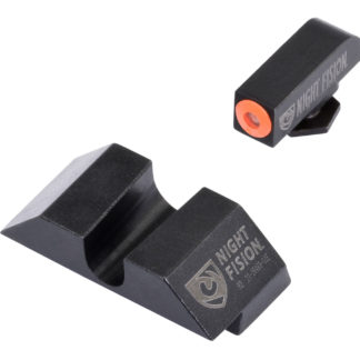 Night Fision GLK001014OGZ Tritium Night Sights For Glock  Green Tritium Orange Outline Front Sight- Black/Blank Rear Sight Glock 17/17L/19/22