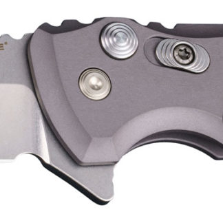 Hogue 24162 X1 MicroFlip 2.75" Folding Wharncliffe Plain Tumble Polish Tumble Polish CPM 154 SS Blade/Matte Gray Anodized Aluminum Handle Includes Pocket Clip