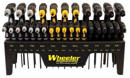 Wheeler 1081957 SAE/Metric Hex & Torx P-Handle Set Black Rubber Handle 30 Pieces