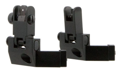 TacFire IS003 45 Degree Flip Up Iron Sight/Springloaded  Black Anodized Front and Rear for AR-Platform