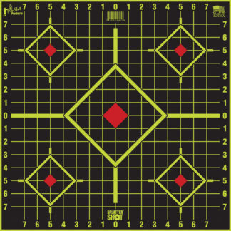 Pro-Shot 1775SI5PK SplatterShot Sight-In Self-Adhesive Paper Black/Green 17.75" 5-Diamond 5 Pack