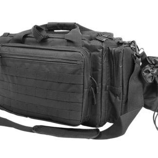 NcStar CVCRB2950B VISM Competition Range Bag with Padded Side Pockets, Lockable Zippers, Mag Pockets, Large D-Rings, Wide Padded Shoulder Strap & Black Finish