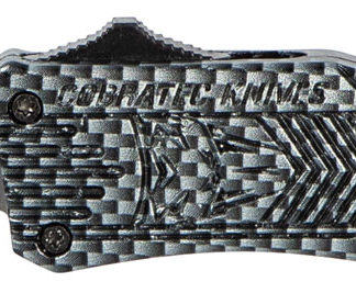 CobraTec Knives SCFCTK1STNS CTK-1  Small 2.75" OTF Tanto Plain D2 Steel Blade/Carbon Fiber Aluminum Handle Features Glass Breaker Includes Pocket Clip