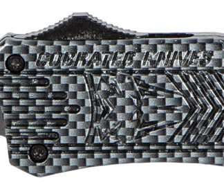 CobraTec Knives MCFCTK1MTNS CTK-1  Medium 3" OTF Tanto Plain D2 Steel Blade/Carbon Fiber Aluminum Handle Features Glass Breaker Includes Pocket Clip