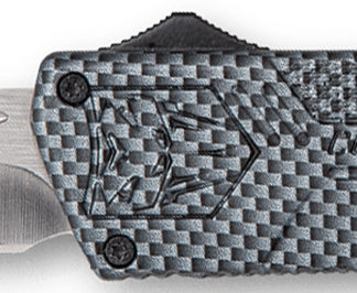 CobraTec Knives CFCTLWDNS Lightweight  3.25" OTF Drop Point Plain D2 Steel Blade/Carbon Fiber Aluminum Handle Includes Pocket Clip