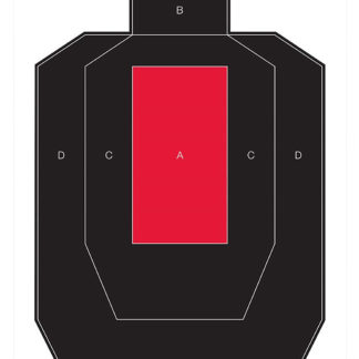 Birchwood Casey 35743 Dirty Bird  IPSC Tagboard Hanging Pistol 16.50" x 24" Black/Red White Impact Splatter 3 Per Pkg