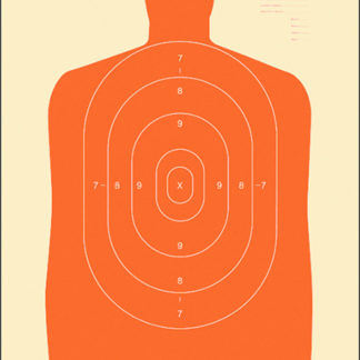 Action Target B27SORANGE100 Qualification Standard Silhouette Paper Hanging 24" x 45" Orange/White 100 Per Box