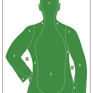 Action Target B21EGREEN100 Qualification  Silhouette Paper Hanging 23" x 35" Green 100 Per Box