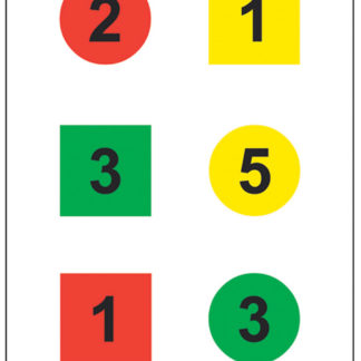 Action Target DT4A100 Training Discretionary Command Circle/Square Paper 23" x 35" Multi-Color 100 Per Box
