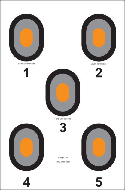 Action Target 530OC100 Bullseye  Bullseye Paper 23" x 35" Multi-Color 100 Per Box
