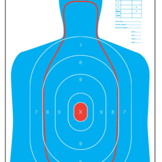 Action Target RCB27EQ100 Qualification B-27E & FBI Q Combo Silhouette Hanging Paper 23" x 35" Blue/White 100 Per Box