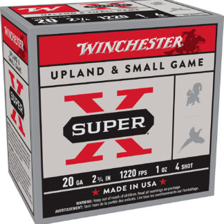Winchester Ammo X204 Super X Heavy Game Load High Brass 20Gauge 2.75" 1oz 4Shot 25 Per Box/10 Case