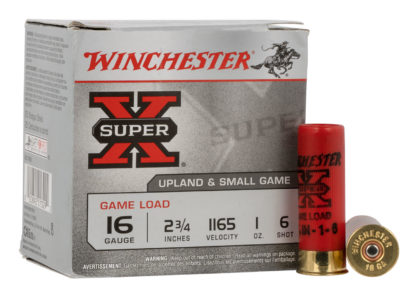 Winchester Ammo XU166 Super X Game Load 16Gauge 2.75" 1oz 6Shot 25 Per Box/10 Case