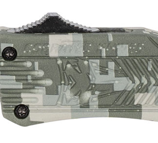 CobraTec Knives SADCCTK1SDAGNS CTK-1  Small 2.75" OTF Dagger Plain D2 Steel Blade/Winter Digi Camo Aluminum Handle Features Glass Breaker Includes Pocket Clip